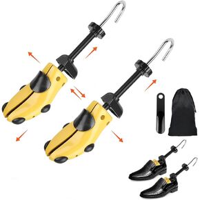 Shoe Stretcher Women Men Wide Feet, Shoe Tree Adjustable Length & Width Shoe Shaper Expander Width Extender (Women Size 6-10,Men's 6-9)