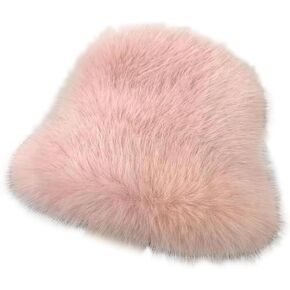 Fuzzy Faux Fur Diva Bucket Hat for Women - Luxurious Winter Hat for Fashionable Ladies