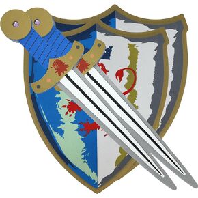 Foam Medieval Knights Shield and Sword Set - 2 Pack - Dress-Up or Play
