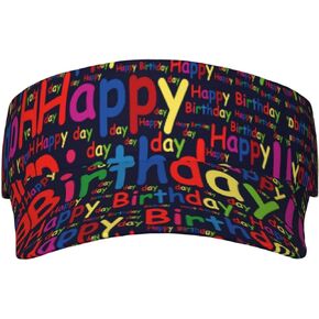 Today is My Birthday Print Sun Visor Hats for Women Men Wide Brim Visors Foldable Beach Birthday Girl Summer Beach Hat
