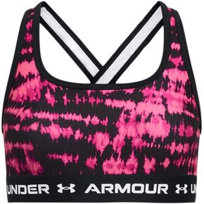Under Armour Girls' Crossback Printed Mid Sports Bra