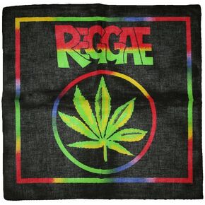 Weed Bandana, Marijuana Scarf, Weed Headband, Reggae Hemp Rasta Jamaica Cannabis Pot Accessory Handkerchief