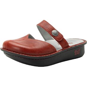 Alegria Women Kamila - Timeless Comfort, Arch Support and Style for Everyday Elegance - Nursing and Healthcare Professionals Slip-Resistant Mules - Open Back Leather Comfort Walking Clog Shoes