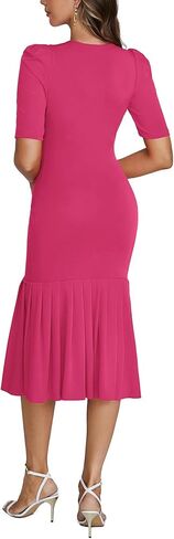 فستان Umenlele للسيدات بقصة ذيل السمكة وحفلات الكوكتيل وحفلات الزفاف الرسمية وحفلات الزفاف متوسطة الطول in Kuwait