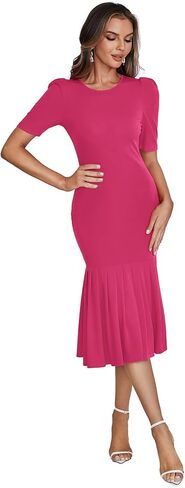 فستان Umenlele للسيدات بقصة ذيل السمكة وحفلات الكوكتيل وحفلات الزفاف الرسمية وحفلات الزفاف متوسطة الطول in Kuwait