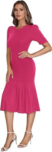 فستان Umenlele للسيدات بقصة ذيل السمكة وحفلات الكوكتيل وحفلات الزفاف الرسمية وحفلات الزفاف متوسطة الطول in Kuwait