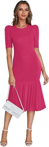 فستان Umenlele للسيدات بقصة ذيل السمكة وحفلات الكوكتيل وحفلات الزفاف الرسمية وحفلات الزفاف متوسطة الطول in Kuwait