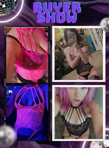 جوارب داخلية شبكية من أحجار الراين للنساء - ملابس داخلية مثيرة وغريبة بدون حمالات ملابس داخلية ليلية in Kuwait