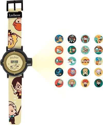 Lexibook - Harry Potter Adjustable Projection Watch Digital Screen - 20 Images of Harry Potter - for Children - DMW050HP Yellow in Kuwait