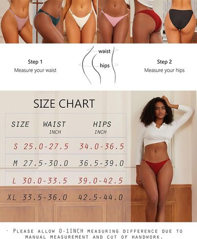 ملابس داخلية ROSYCORAL قابلة للتعديل بدون خياطة للنساء، سراويل بيكيني مثيرة بدون عرض عالية القطع، 6 قطع S-XL in Kuwait