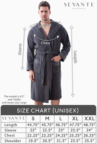 Turkish Cotton Terry Men's Bathrobe, OEKO-TEX® Certified Hooded, Kimono Terry Robe, Long Textured, Rice Weave Trim in Kuwait