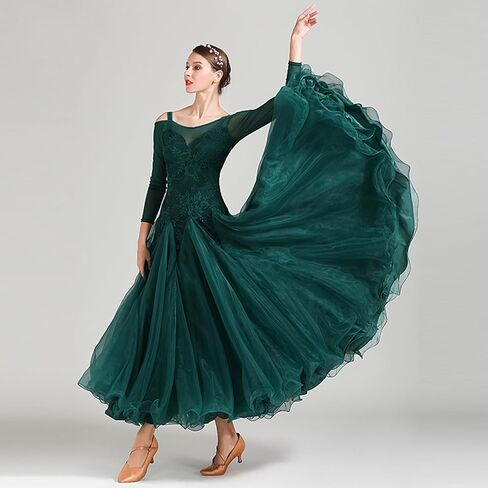 Exquisite lace Ballroom Dance Waltz Tango Standard Competition Dance Dress in Saudi Arabia