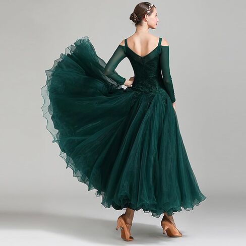 Exquisite lace Ballroom Dance Waltz Tango Standard Competition Dance Dress in Saudi Arabia