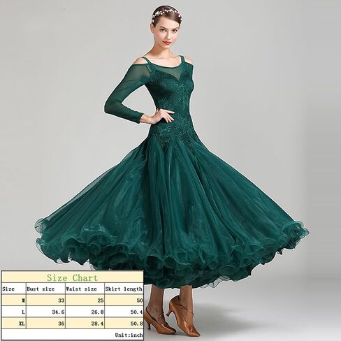 Exquisite lace Ballroom Dance Waltz Tango Standard Competition Dance Dress in Saudi Arabia