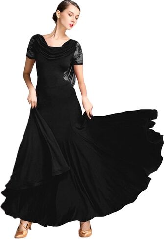 Exquisite lace Ballroom Dance Waltz Tango Standard Competition Dance Dress in Saudi Arabia