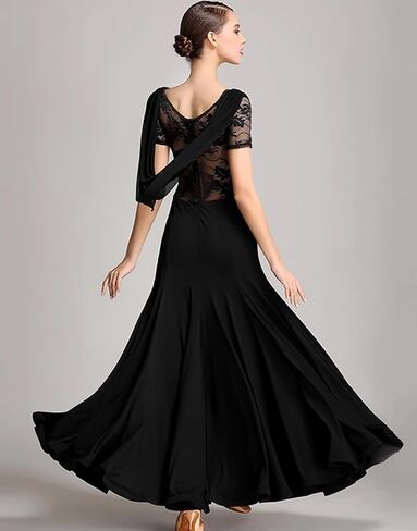 Exquisite lace Ballroom Dance Waltz Tango Standard Competition Dance Dress in Saudi Arabia