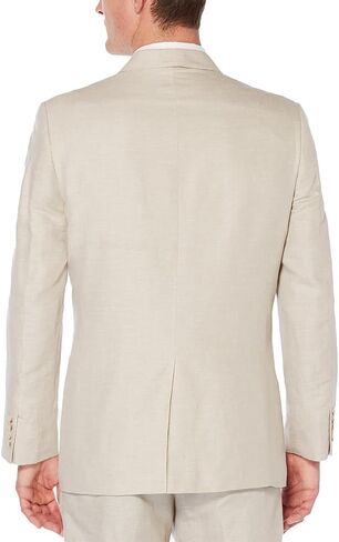 Perry Ellis Men's Linen-Blend Suit Jacket, Breathable Single Breasted Blazer, Regular Fit, with Chest Pocket (Sizes 36-54) in Saudi Arabia