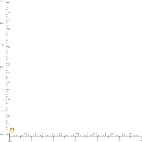 أقراط بريمة مرصعة بالذهب الأصفر عيار 14 قيراط مع دعامات 5 مم، 2 مم - 10 مم in Kuwait