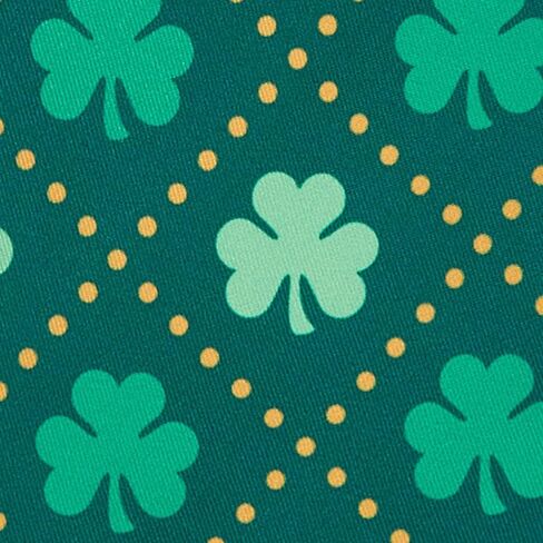 Jacob Alexander Men's Happy Saint Patrick's Day Shamrock in Diamond Shape Dotted Lines Pocket Square - Dark Green in Saudi Arabia