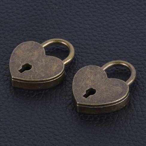 Red Heart Shape Mini Padlock, Key Lock with Key, Suitable for Luggage Diary Book Storage Jewelry Box Travel Bags Valentine Gift Luggage Locks in Saudi Arabia