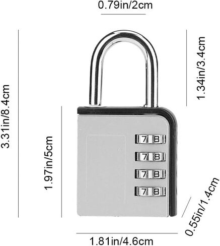 Combination Lock High Security Password Padlock Resettable Luggage Lock for Travel Suitcases Luggage Bag Case in Kuwait