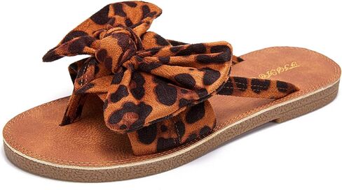 FISACE Womens Bow Flat Sandals Flip Flops Slide Sandals Summer Beach Shoes in Saudi Arabia
