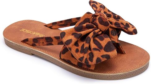 FISACE Womens Bow Flat Sandals Flip Flops Slide Sandals Summer Beach Shoes in Saudi Arabia