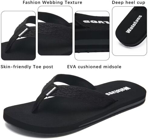 WateLves Womens-Flip-Flops-Thong-Sandals-Beach-Shoes Light and Comfortable for Vacation Walking-Bathroom-Pool in Kuwait