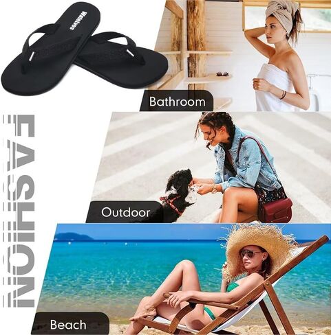 WateLves Womens-Flip-Flops-Thong-Sandals-Beach-Shoes Light and Comfortable for Vacation Walking-Bathroom-Pool in Kuwait
