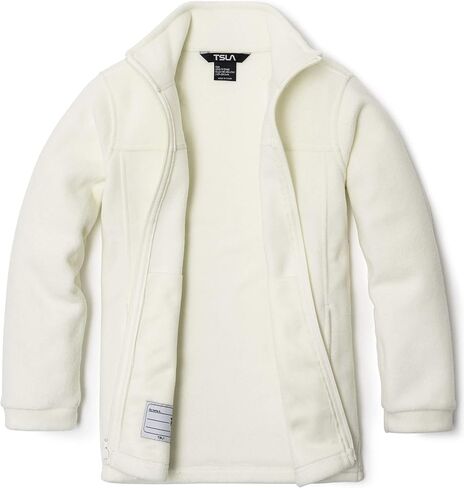 سترة TSLA للأولاد بسحاب كامل من الصوف القطبي، سترة شتوية دافئة بأكمام طويلة، سترة حرارية للجبال في الهواء الطلق in Kuwait
