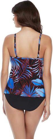 Magic Suit Women's Hot Line Chloe Tankini Swim Top 6011034 8 Black/Multi in Saudi Arabia