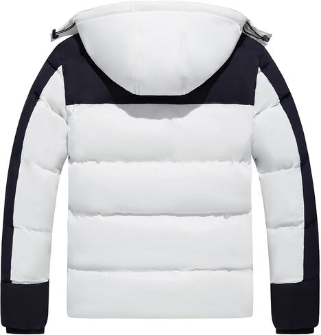 FARVALUE Mens Winter Coats Warm Puffer Jacket Thicken Winter Parka Padded Outwear with Hood in Saudi Arabia