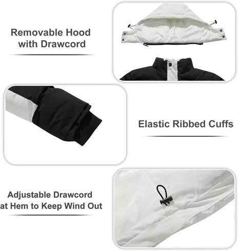 FARVALUE Mens Winter Coats Warm Puffer Jacket Thicken Winter Parka Padded Outwear with Hood in Saudi Arabia