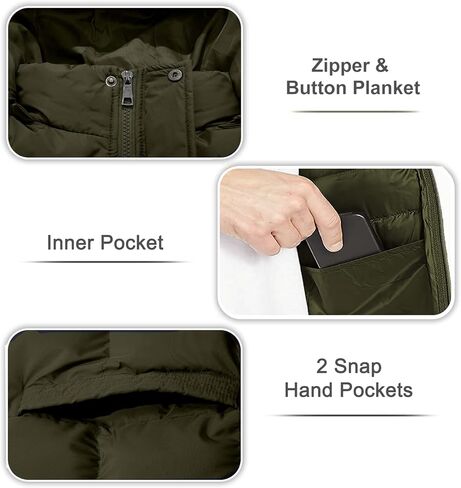 FARVALUE Mens Winter Coats Warm Puffer Jacket Thicken Winter Parka Padded Outwear with Hood in Kuwait