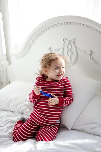 VAENAIT BABY 12M-12Y للأطفال الأولاد والبنات للجنسين للأطفال الصغار ملون مخطط/بسيط ملابس نوم للعطلات طقم بيجامة قطعتين in Kuwait