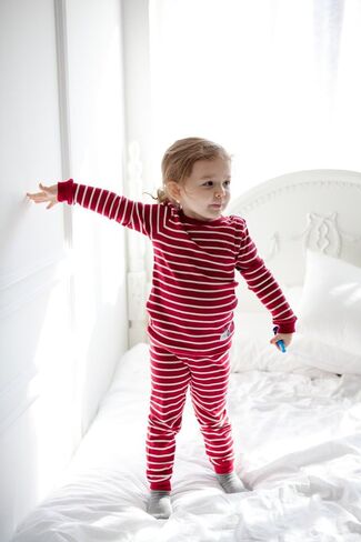 VAENAIT BABY 12M-12Y للأطفال الأولاد والبنات للجنسين للأطفال الصغار ملون مخطط/بسيط ملابس نوم للعطلات طقم بيجامة قطعتين in Kuwait