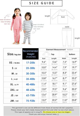 VAENAIT BABY 12M-12Y للأطفال الأولاد والبنات للجنسين للأطفال الصغار ملون مخطط/بسيط ملابس نوم للعطلات طقم بيجامة قطعتين in Kuwait