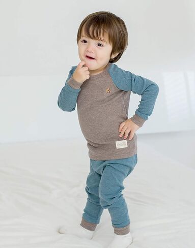 VAENAIT BABY 12M-12Y للأطفال الأولاد والبنات للجنسين للأطفال الصغار ملون مخطط/بسيط ملابس نوم للعطلات طقم بيجامة قطعتين in Kuwait