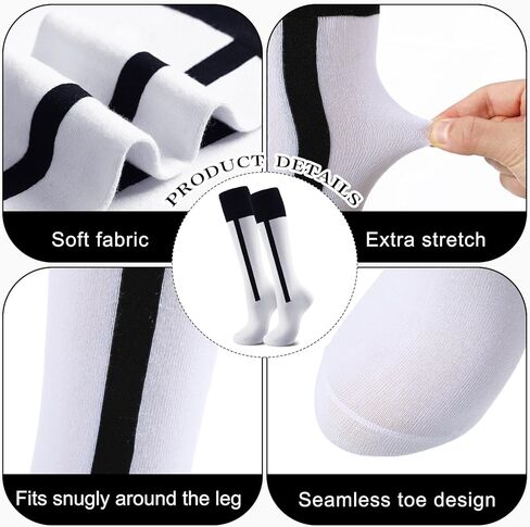 6 Pairs 2 in 1 Baseball Softball Stirrup Socks over the Calf Athletic Soft Baseball Socks Rugby Knee High Footed Stirrup Socks for Youth Boys Sports Team in Saudi Arabia