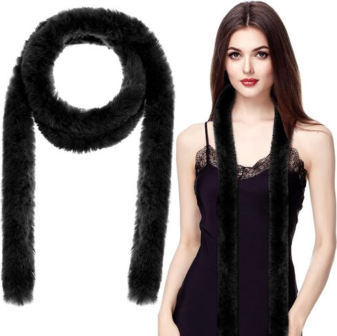 Weewooday 2 Pcs 4.36 Yards Fluffy Artificial Feather Boas for Christmas Party Costume Tree Decoration in Saudi Arabia