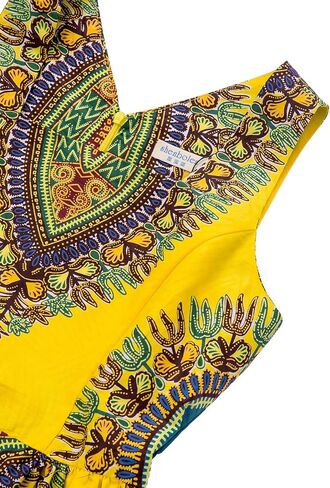 SHENBOLEN Woman African Print Dress Dashiki Traditional Dress Party Dresses in Saudi Arabia