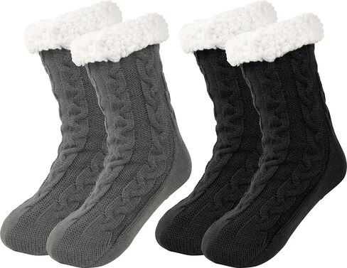 BenSorts Men Fuzzy Slipper Socks with Grippers Non Slip Indoor House Socks Christmas Gifts in Saudi Arabia