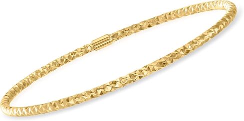 Ross-Simons Italian 14kt Yellow Gold Hammered Bangle Bracelet in Saudi Arabia
