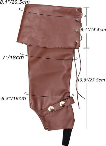 PROCOS رجل القراصنة في العصور الوسطى يغطي التمهيد بو الجلود درع الساق التمهيد تأثيري حلي التبعي in Kuwait