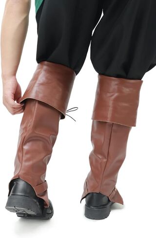 PROCOS رجل القراصنة في العصور الوسطى يغطي التمهيد بو الجلود درع الساق التمهيد تأثيري حلي التبعي in Kuwait