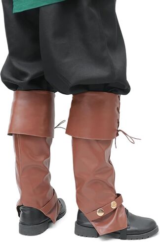 PROCOS رجل القراصنة في العصور الوسطى يغطي التمهيد بو الجلود درع الساق التمهيد تأثيري حلي التبعي in Kuwait