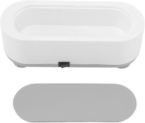 Pilipane Ultrasonic Jewelry Cleaner Machine, Ultrasonic Cleaner Machine for Eye Glasses, Ring, Earring, Necklaces, Watch Strap, Makeup Brush, Professional Eyeglasses Cleaning Machine (White) in Saudi Arabia