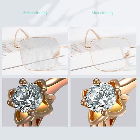Pilipane Ultrasonic Jewelry Cleaner Machine, Ultrasonic Cleaner Machine for Eye Glasses, Ring, Earring, Necklaces, Watch Strap, Makeup Brush, Professional Eyeglasses Cleaning Machine (White) in Saudi Arabia