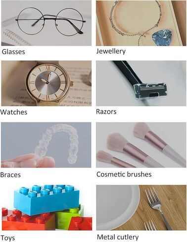 Pilipane Ultrasonic Jewelry Cleaner Machine, Ultrasonic Cleaner Machine for Eye Glasses, Ring, Earring, Necklaces, Watch Strap, Makeup Brush, Professional Eyeglasses Cleaning Machine (White) in Saudi Arabia