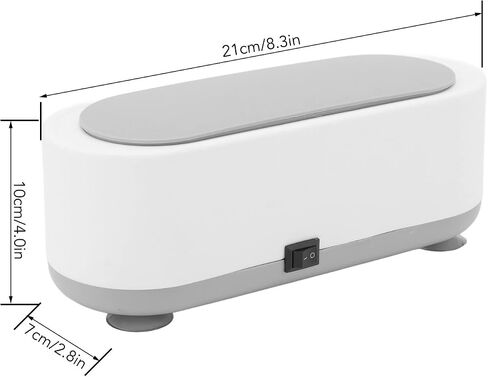 Pilipane Ultrasonic Jewelry Cleaner Machine, Ultrasonic Cleaner Machine for Eye Glasses, Ring, Earring, Necklaces, Watch Strap, Makeup Brush, Professional Eyeglasses Cleaning Machine (White) in Saudi Arabia